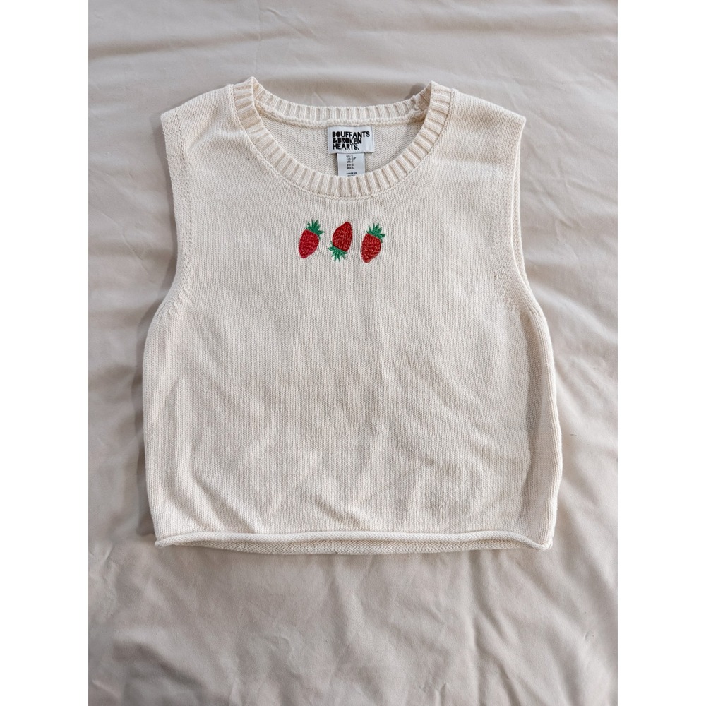 strawberry knit top